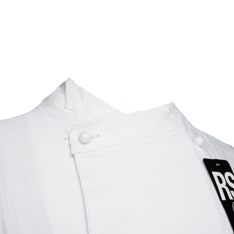 Esclusiva giacca e pantalone da cucina bianchi sale e pepe con cappello. Personalizzabile con il tuo logo