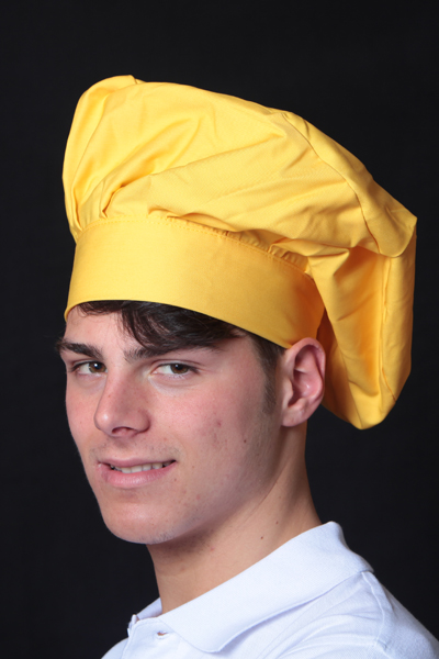 Esclusiva giacca e pantalone da cucina bianchi sale e pepe con cappello. Personalizzabile con il tuo logo