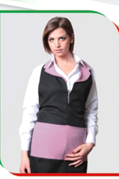 Grembiule zip da donna. Personalizzabile con il tuo logo