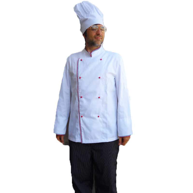 Veste de chef modèle Italie. Personnalisable avec votre logo