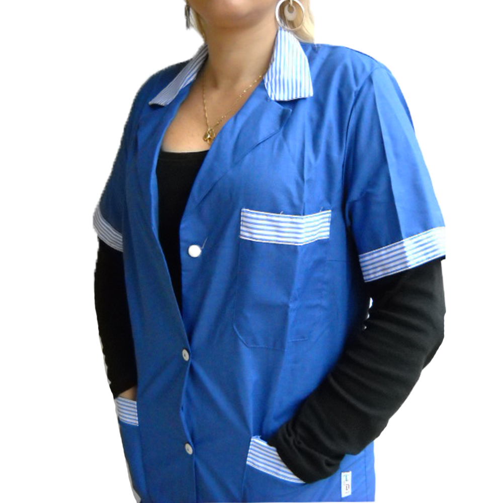 Camice da maestra Blu. Personalizzabile con il tuo logo