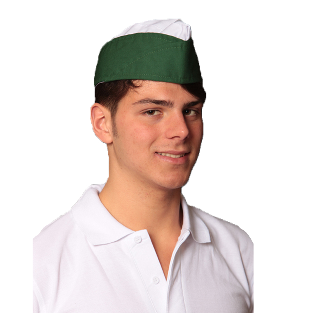 Cappello da chef in cotone con visiera regolabile. Personalizzabile con il tuo logo