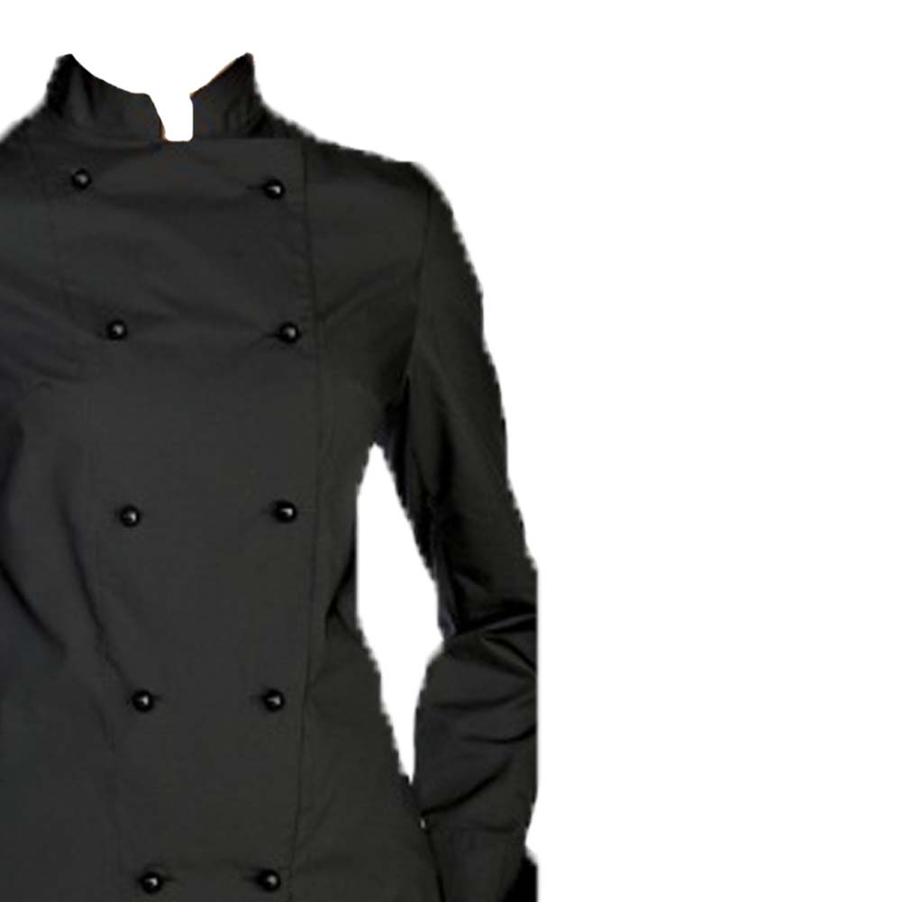 Casacca da cuoco in cotone nera. Personalizzabile con il tuo logo