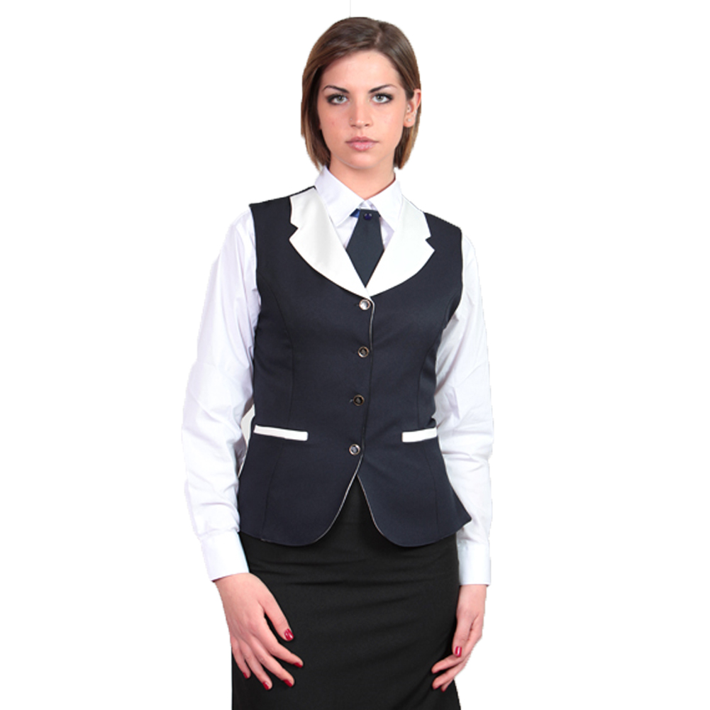 Gilet panciotto donna da lavoro per bar. Personalizzabile con il tuo logo