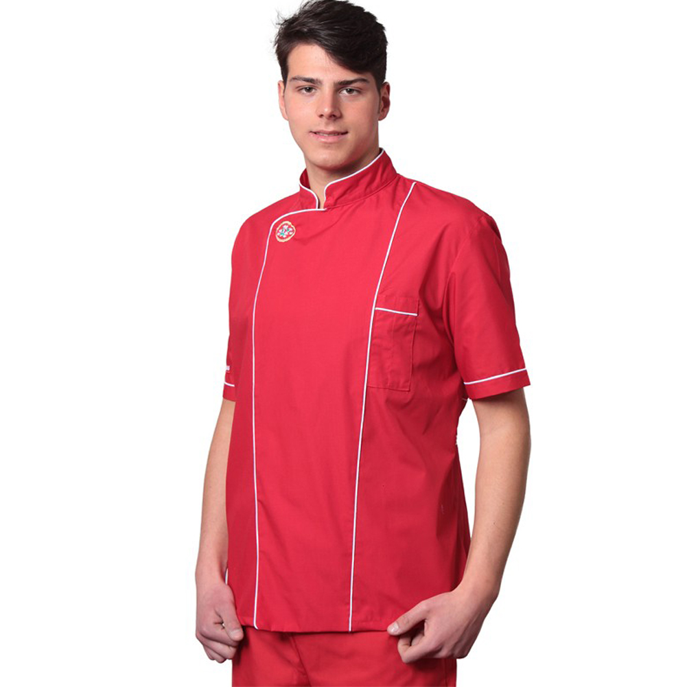 Casacca pizzaiolo con profilo. Personalizzabile con il tuo logo