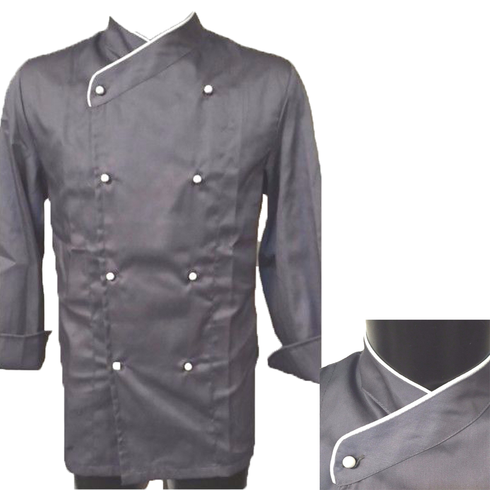 Veste de chef grise. Personnalisable avec votre logo