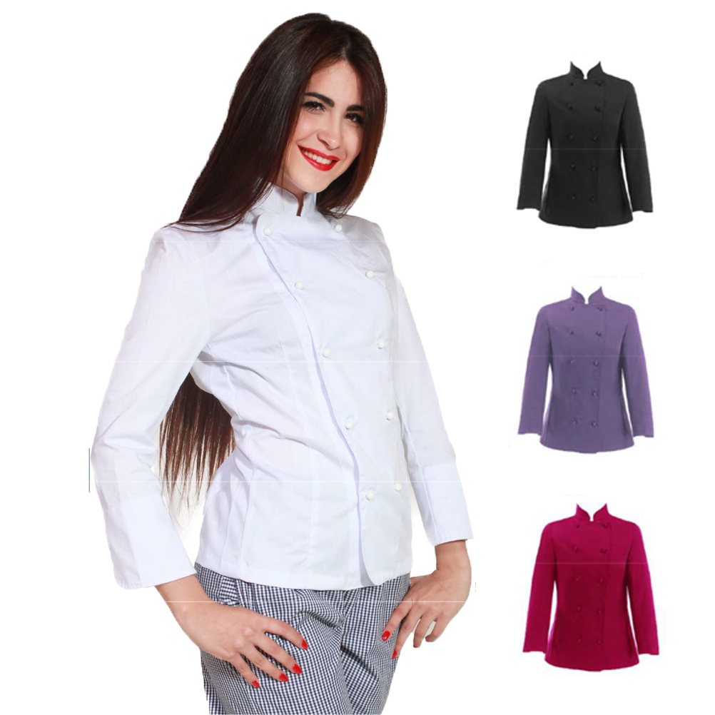 Veste de chef pour femme. Personnalisable avec votre logo
