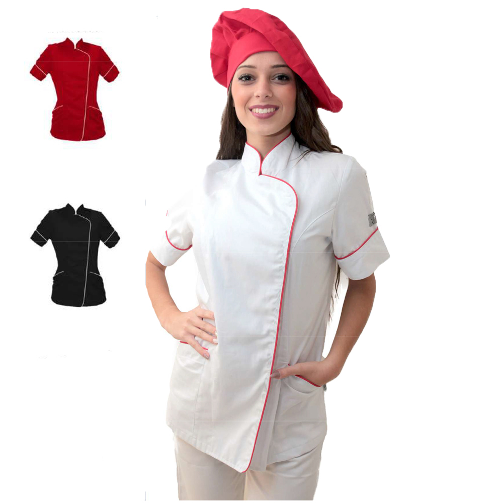 Giacca da lavoro in cotone per donna. Personalizzabile con il tuo logo