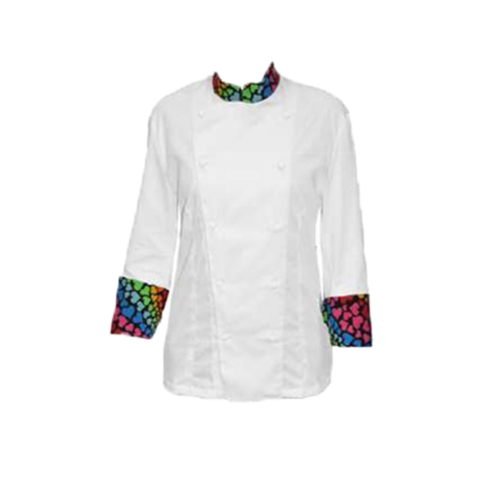 Giacca da lavoro per donna chef. Personalizzabile con il tuo logo