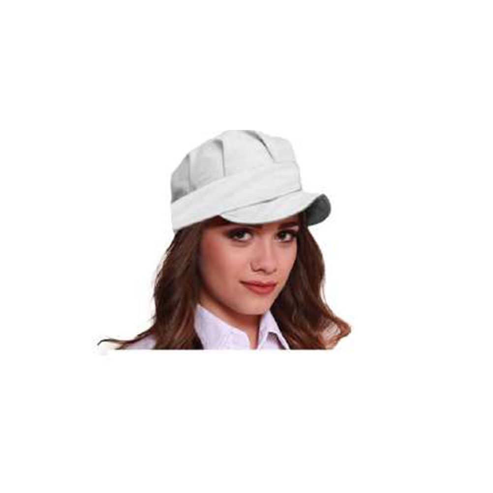 Berretto da lavoro per donna chef. Personalizzabile con il tuo logo