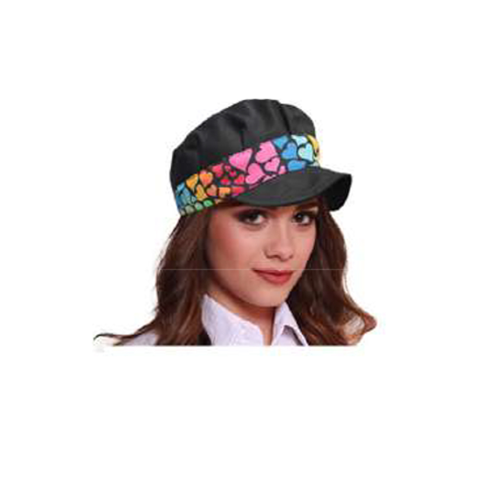 Berretto da lavoro per donna chef. Personalizzabile con il tuo logo