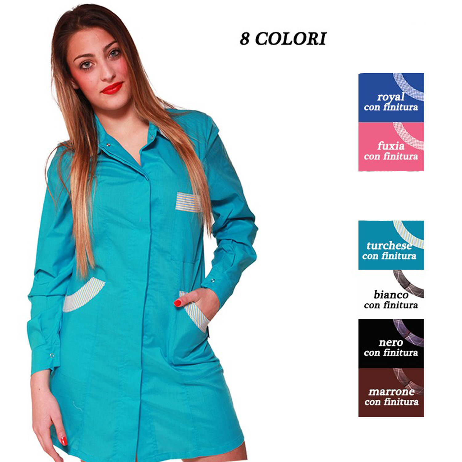 Camice da donna a manica lunga. Personalizzabile con il tuo logo