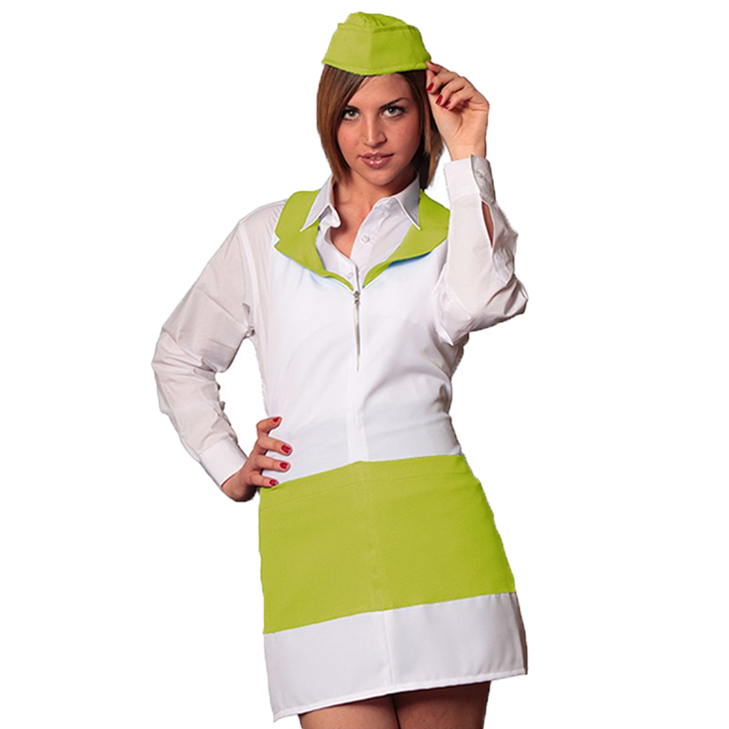 Grembiule da barista donna con zip. Personalizzabile con il tuo logo