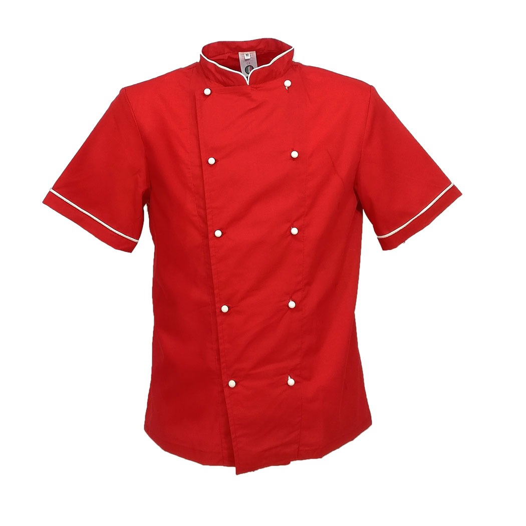 Veste de chef d\'été à demi manches. Personnalisable avec votre logo