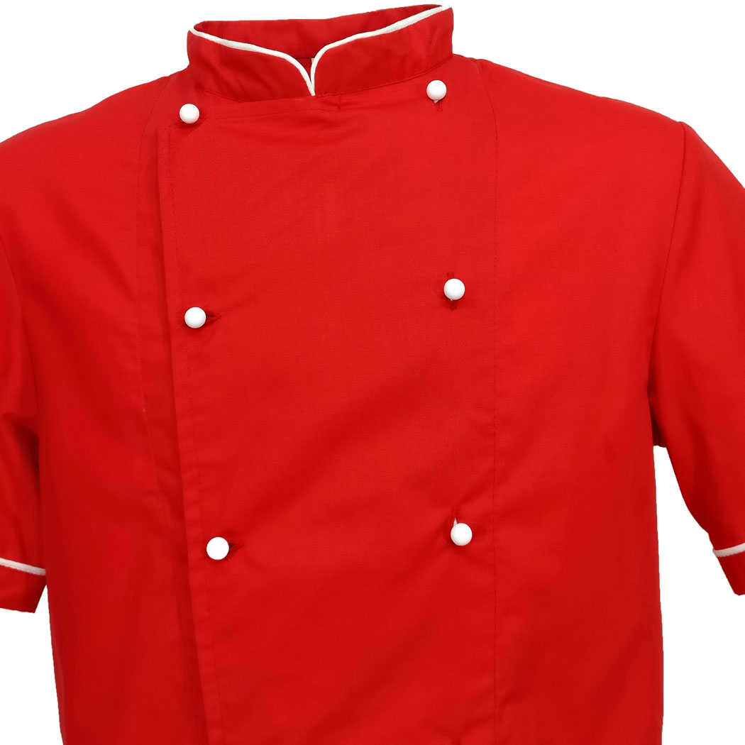Veste de chef d\'été à demi manches. Personnalisable avec votre logo