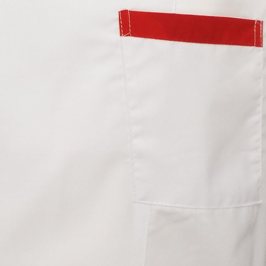 Giacca lavoro chef in cotone bianco a mezze maniche. Personalizzabile con il tuo logo