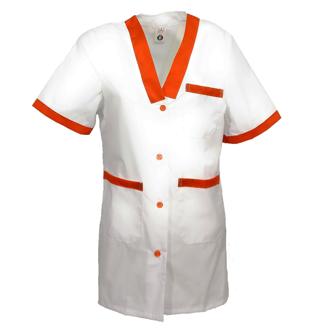 Camice da donna bianco in cotone. Personalizzabile con il tuo logo