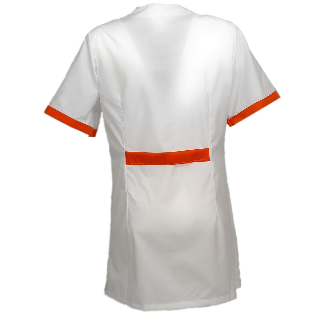 Camice da donna bianco in cotone. Personalizzabile con il tuo logo