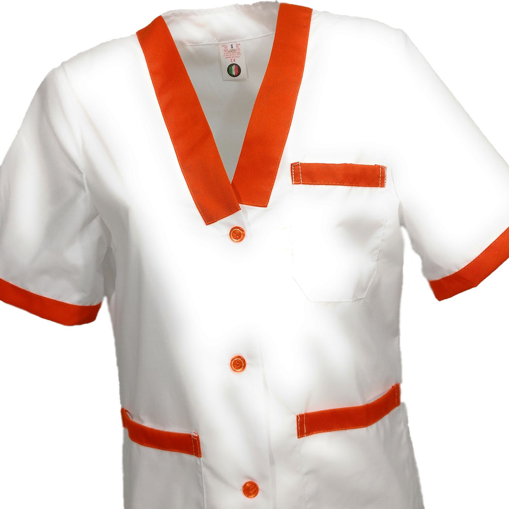 Camice da donna bianco in cotone. Personalizzabile con il tuo logo