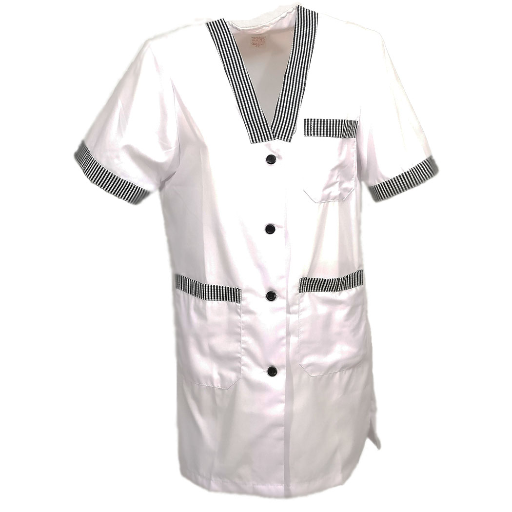 Camice da donna bianco in cotone. Personalizzabile con il tuo logo