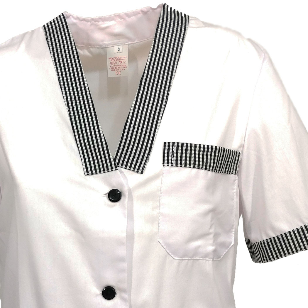 Camice da donna bianco in cotone. Personalizzabile con il tuo logo