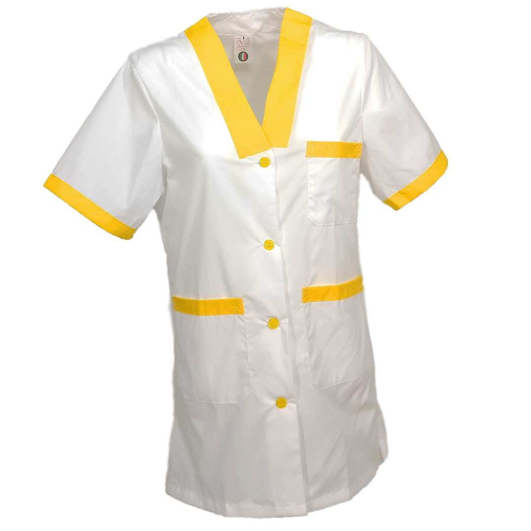 Camice da donna bianco in cotone. Personalizzabile con il tuo logo