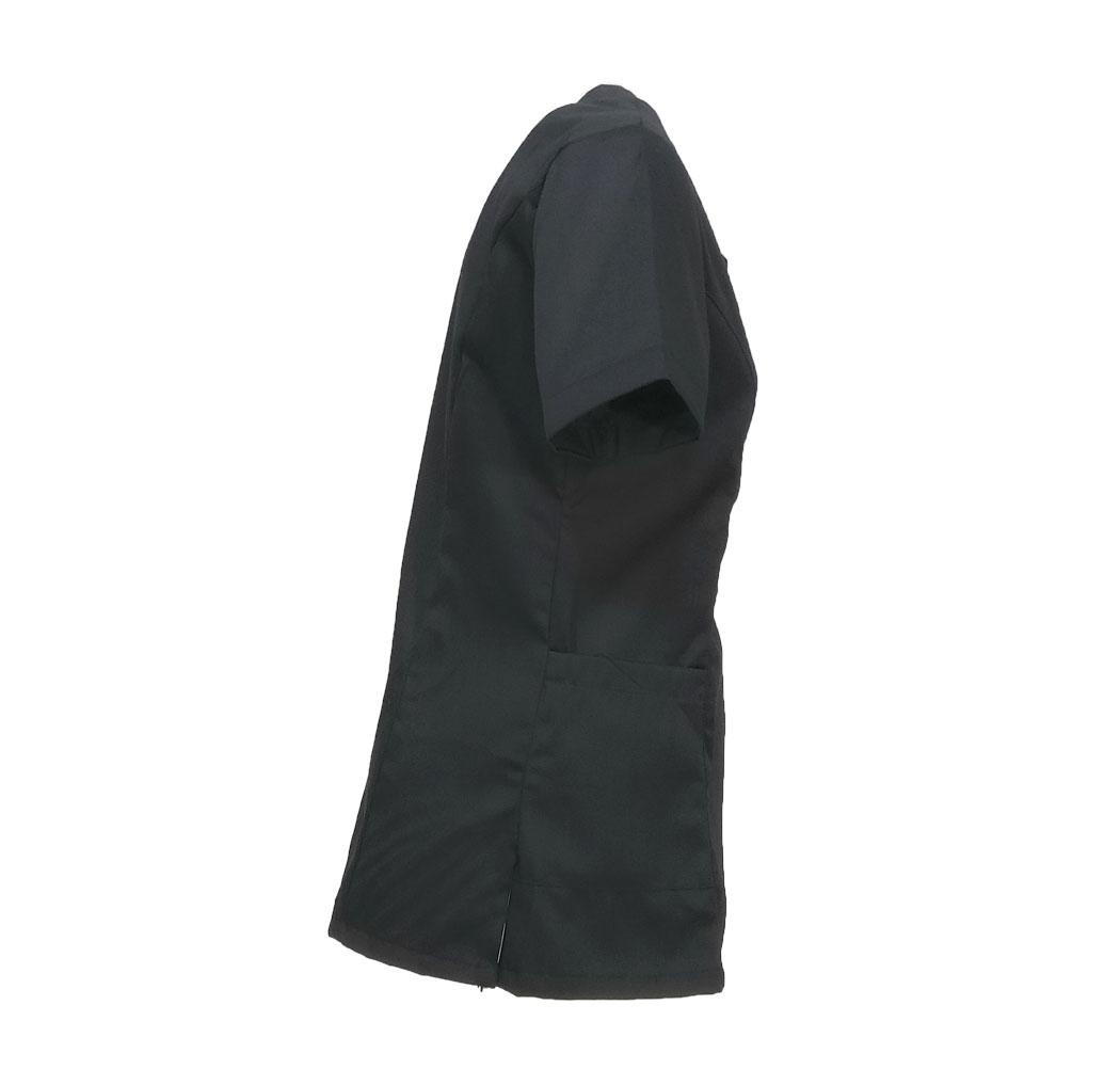 Camice estivo da donna nero. Personalizzabile con il tuo logo