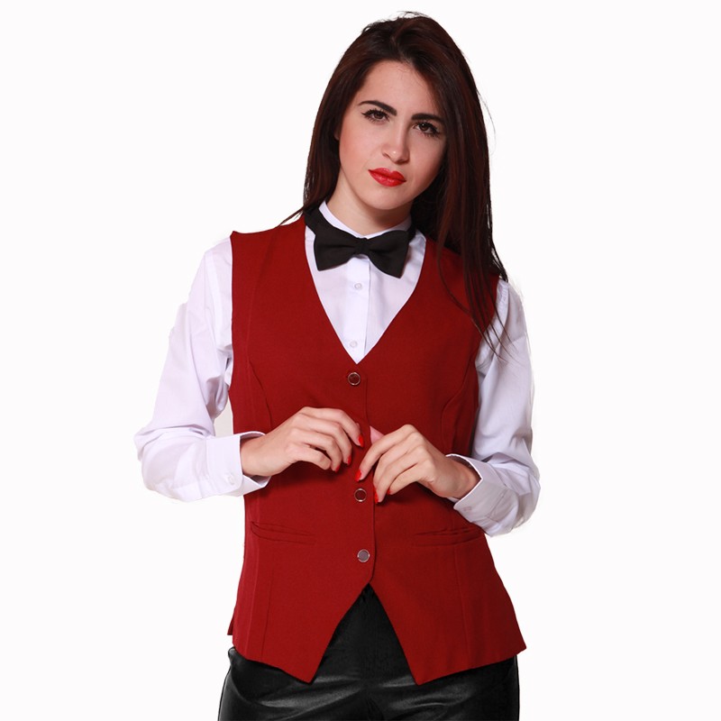 Gilet donna da lavoro gessato. Personalizzabile con il tuo logo