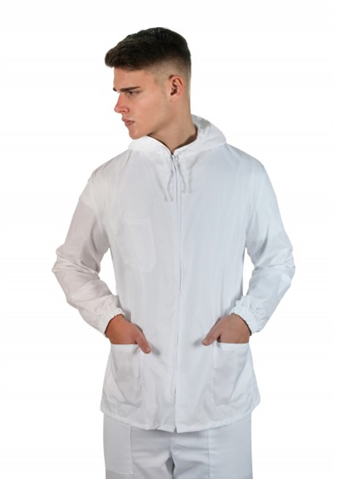 Divisa ortopedica con cappuccio e zip. Personalizzabile con il tuo logo