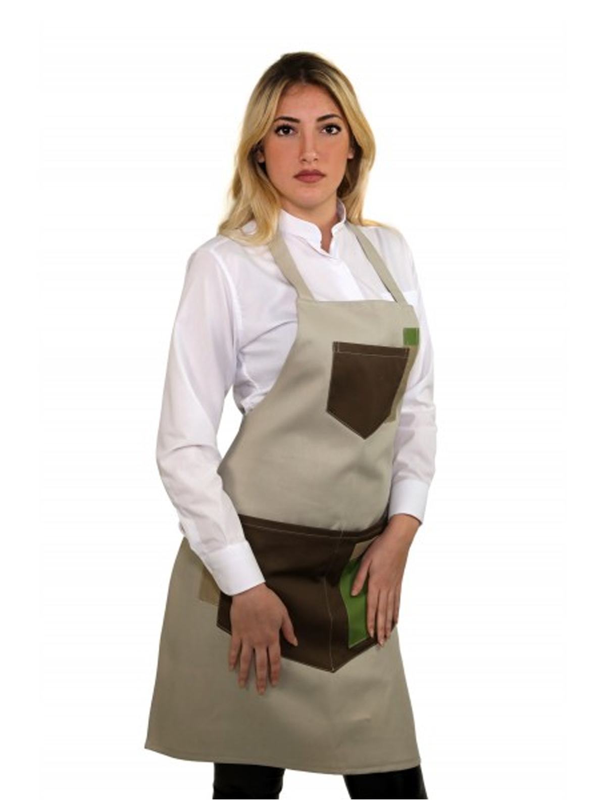Grembiule da bar tricolore. Personalizzabile con il tuo logo
