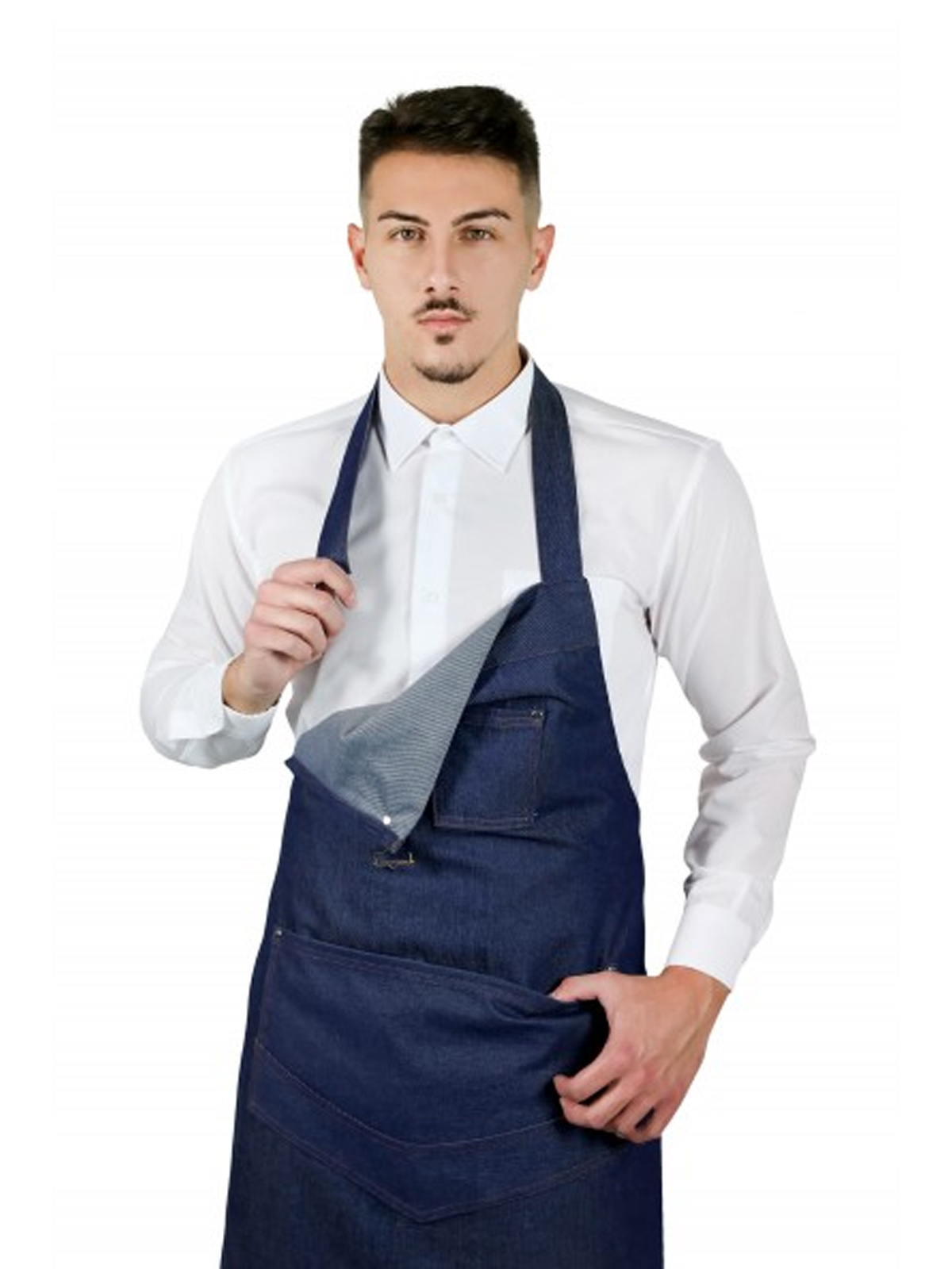 Grembiule professionale in jeans. Personalizzabile con il tuo logo