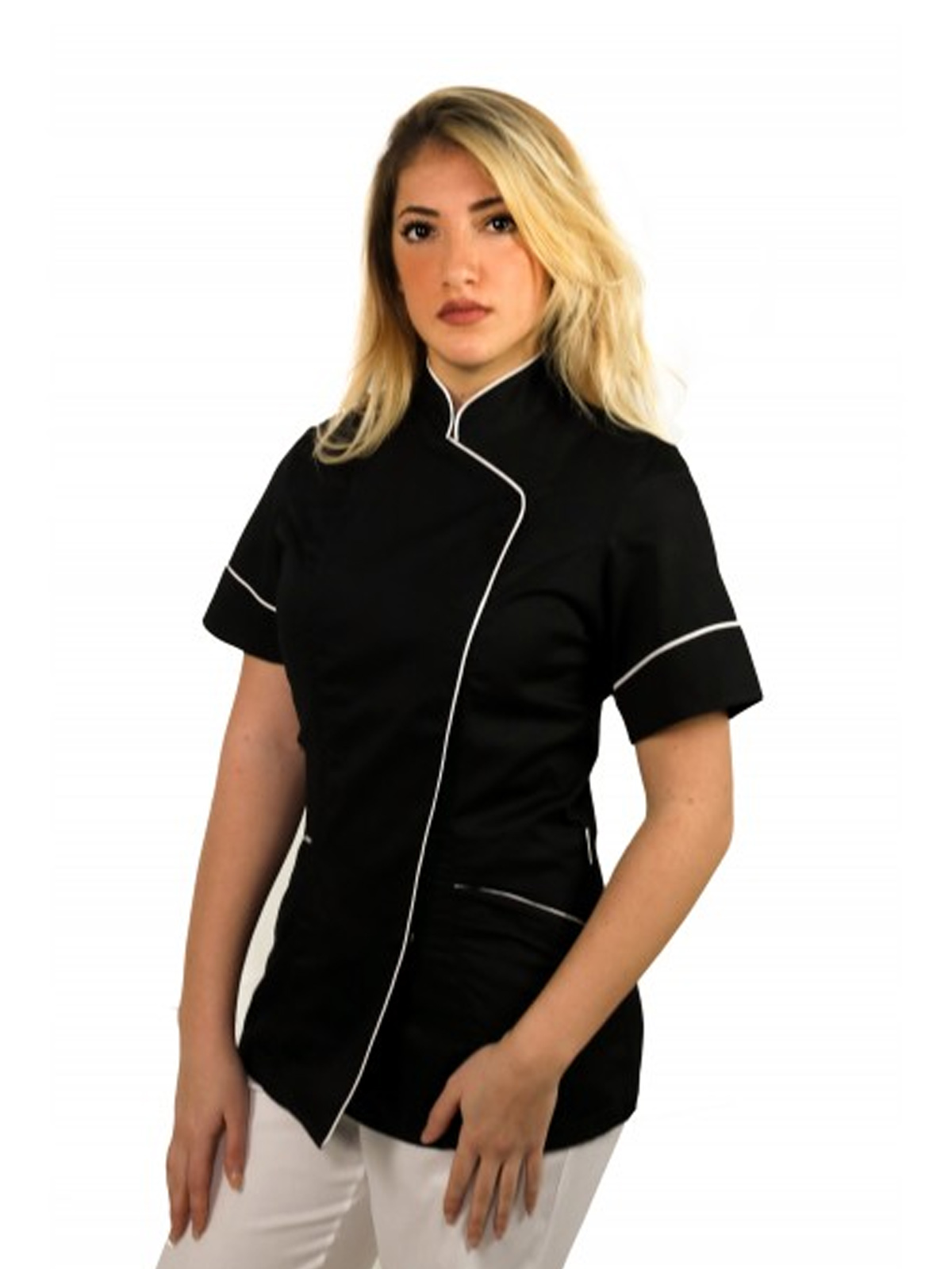 Giacca da chef donna in cotone. Personalizzabile con il tuo logo