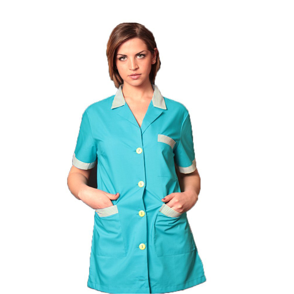 Tunique femme en coton avec fente. Personnalisable avec votre logo