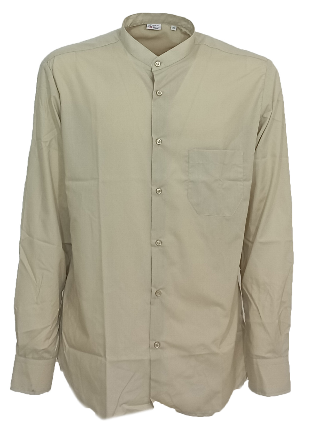 Camicia Uomo Cotone Collo Coreana Casual Slim Fit Manica Lunga lavoro coreano. Personalizzabile con il tuo logo