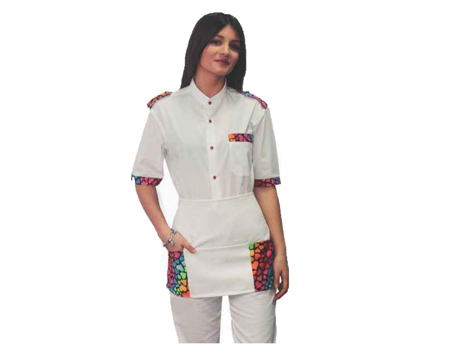 Camicia unisex maniche corte 3 fantasie taglie XS a XL bianco e nero. Personalizzabile con il tuo logo