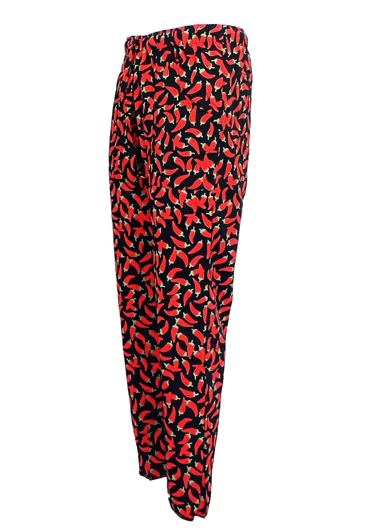 Pantaloni chef fantasia peperoncino unisex. Personalizzabile con il tuo logo