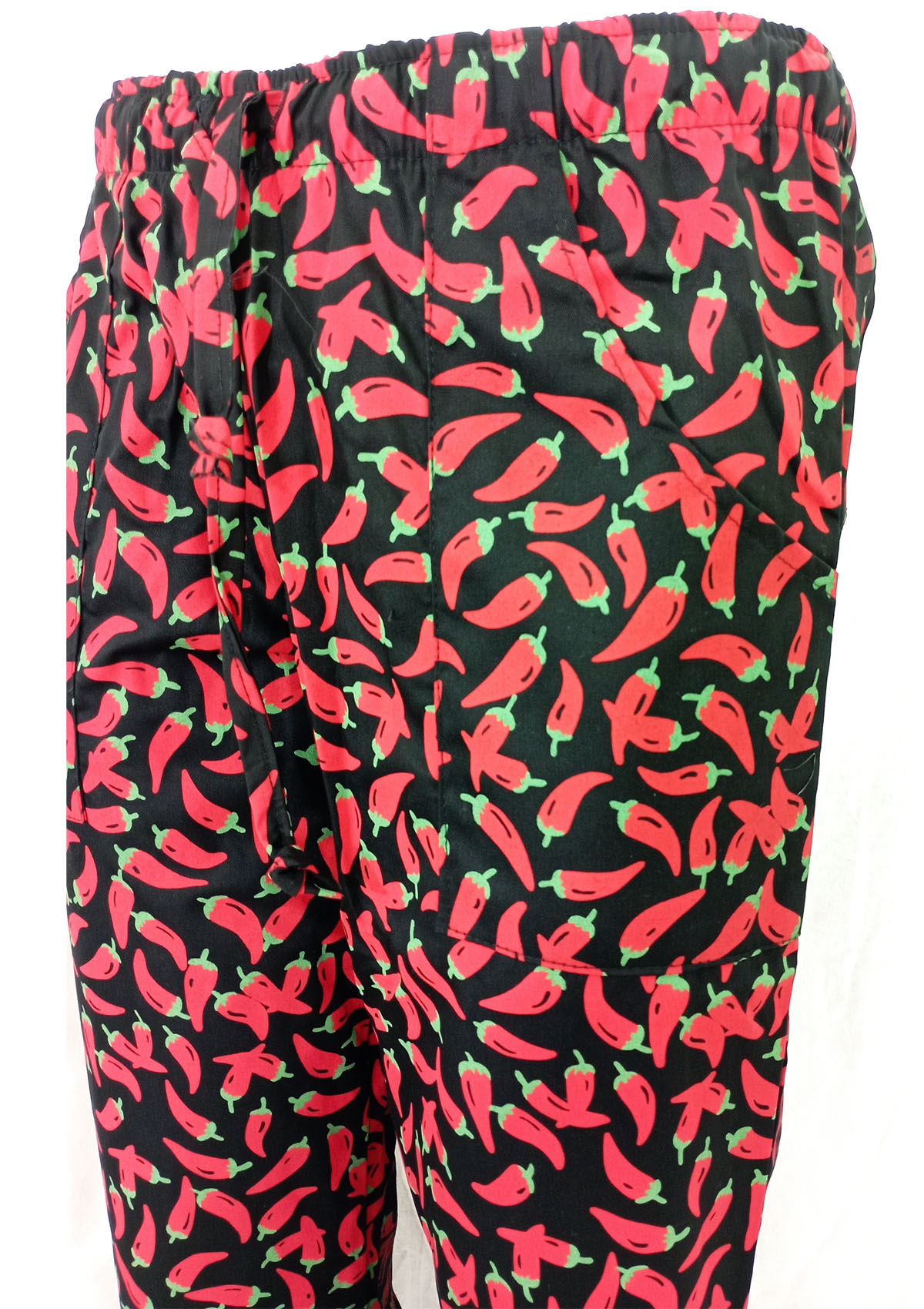 Pantaloni chef fantasia peperoncino unisex. Personalizzabile con il tuo logo