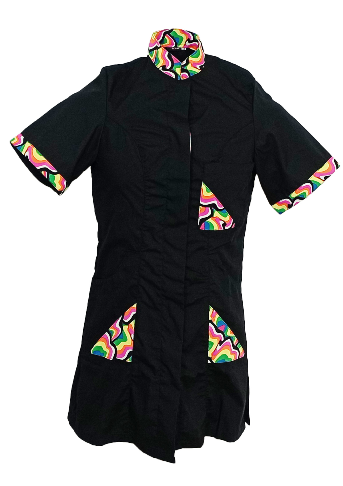 Robe colorée pour esthéticienne nail artist. Personnalisable avec votre logo