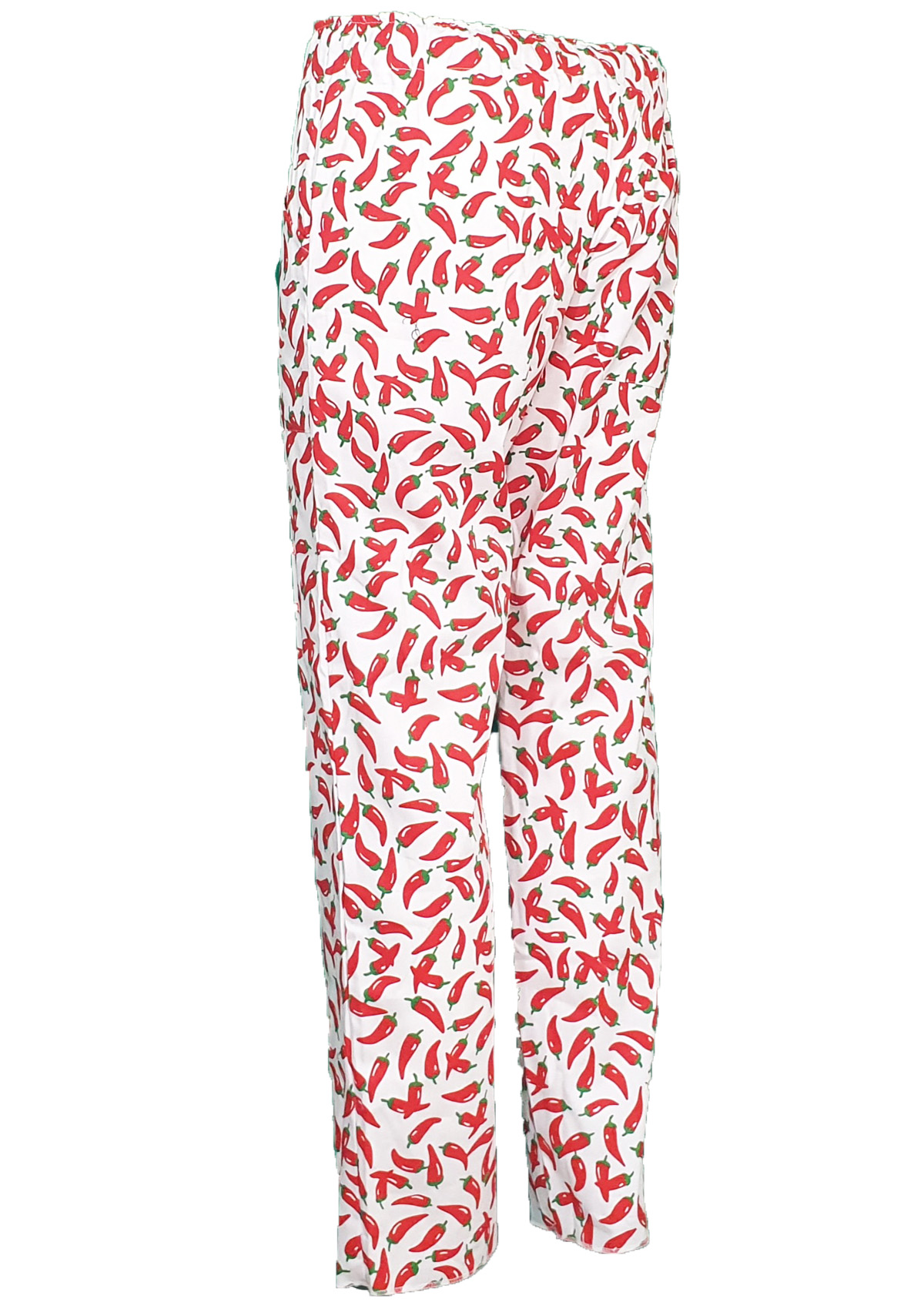 Pantaloni chef fantasia peperoncino unisex. Personalizzabile con il tuo logo