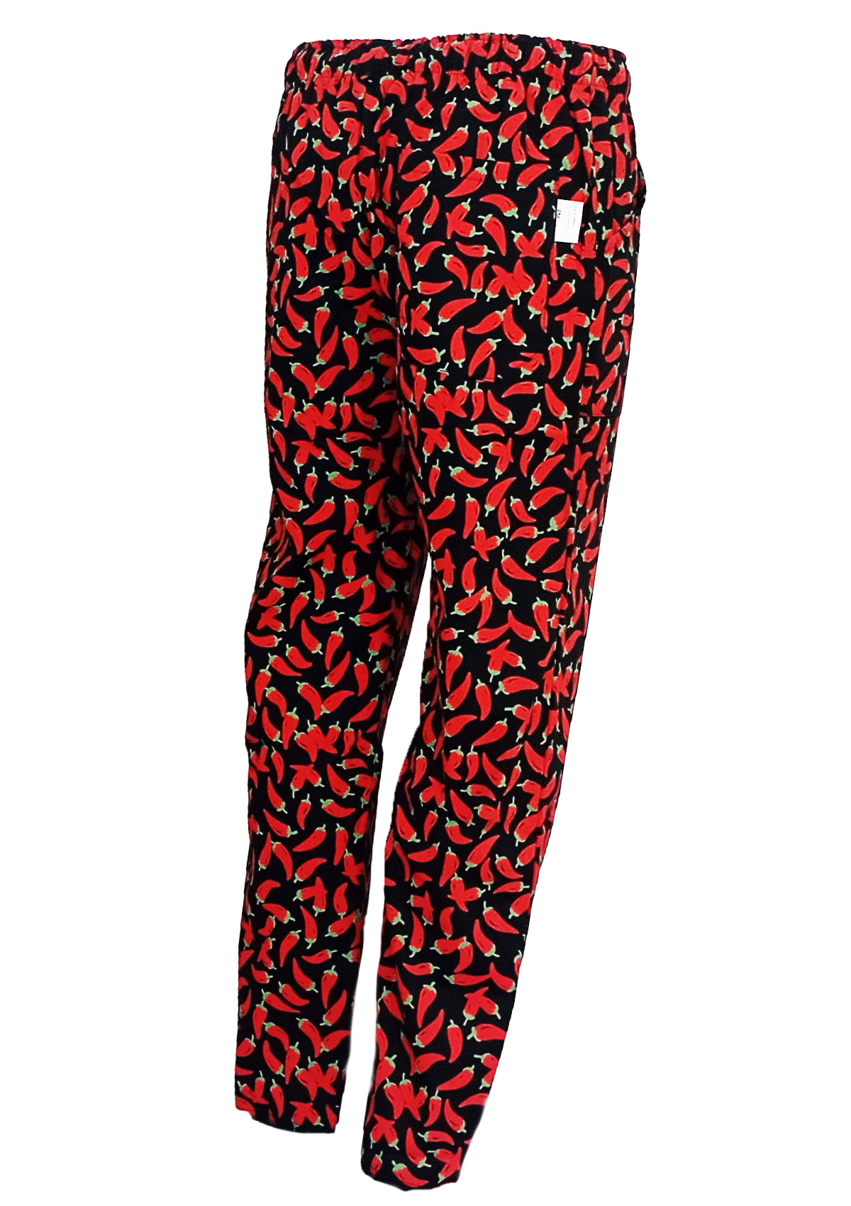 Pantaloni chef fantasia peperoncino unisex. Personalizzabile con il tuo logo