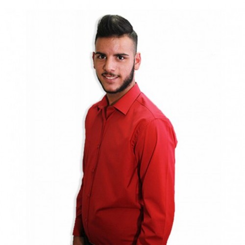 Chemise homme en coton à manches longues. Personnalisable avec votre logo