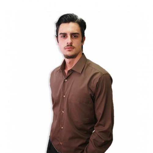 Chemise homme en coton à manches longues. Personnalisable avec votre logo