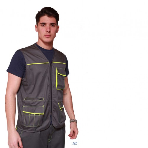 Gilet smanicato da uomo con zip. Personalizzabile con il tuo logo