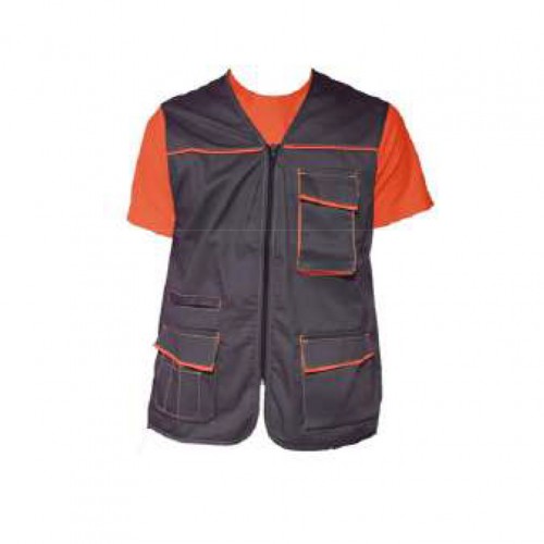 Gilet smanicato da uomo con zip. Personalizzabile con il tuo logo